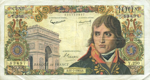 Ranskan keskuspankin seteli.